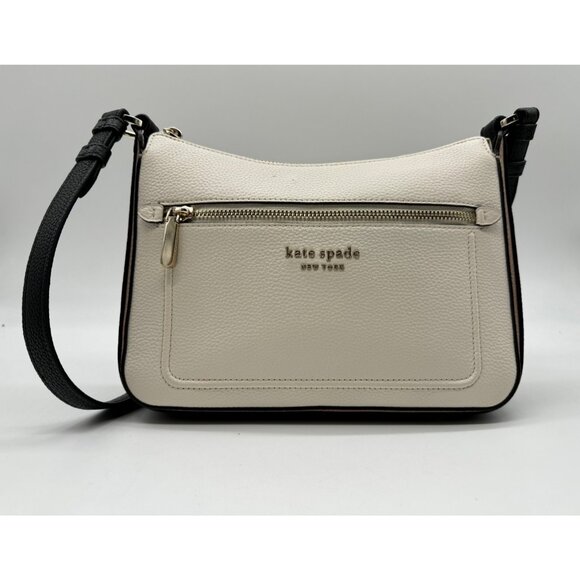KATE SPADE NY Hudson pebbled leather small crossbody bag + Dust bag - Parchment - Picture 12 of 16